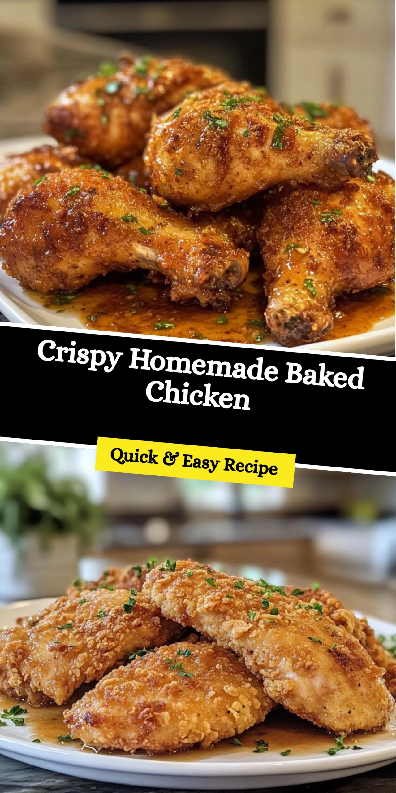 Crispy Homemade Baked Chicken