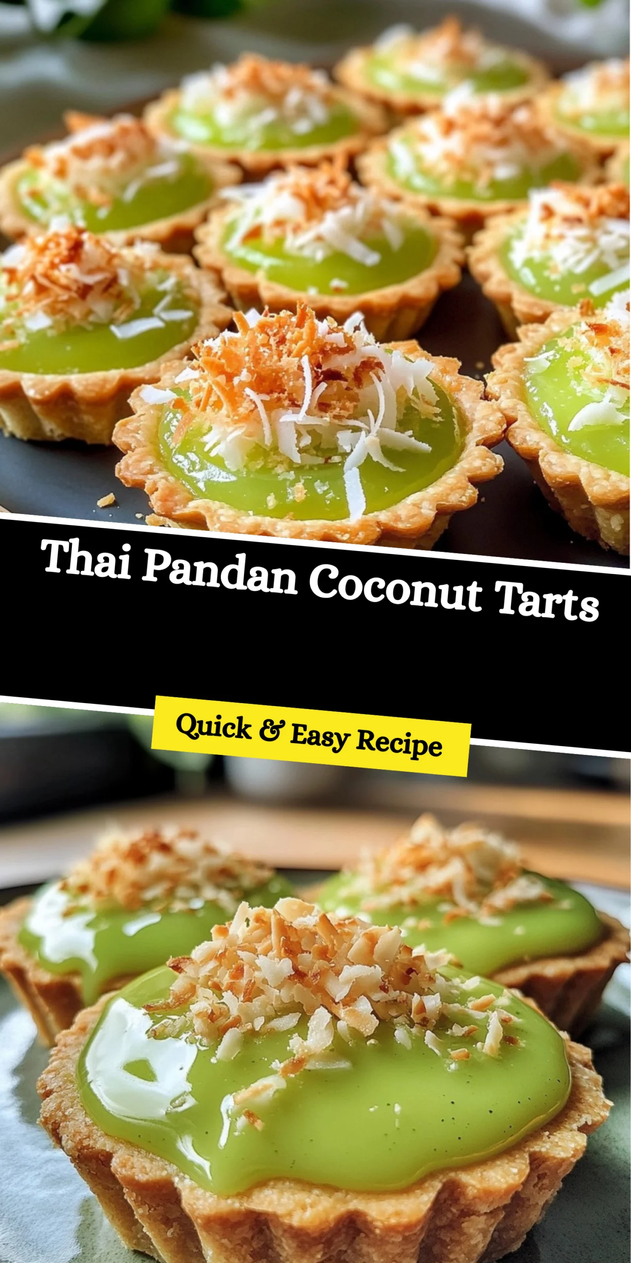 Thai Pandan Coconut Tarts