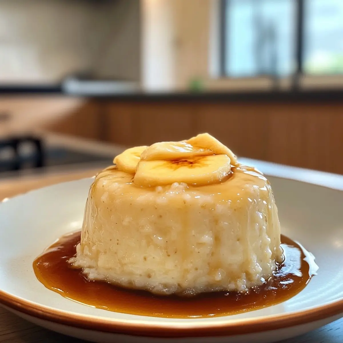 Japanese Banana Rice Pudding