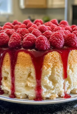 Raspberry Angel Food Cake