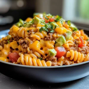 One Pot Cheesy Taco Pasta