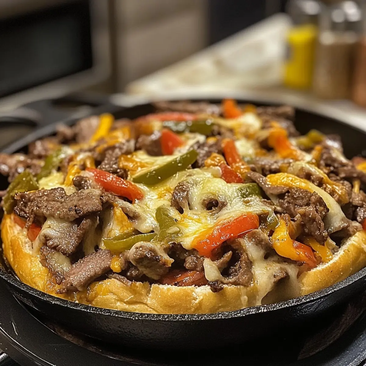 Philly Cheesesteak Skillet