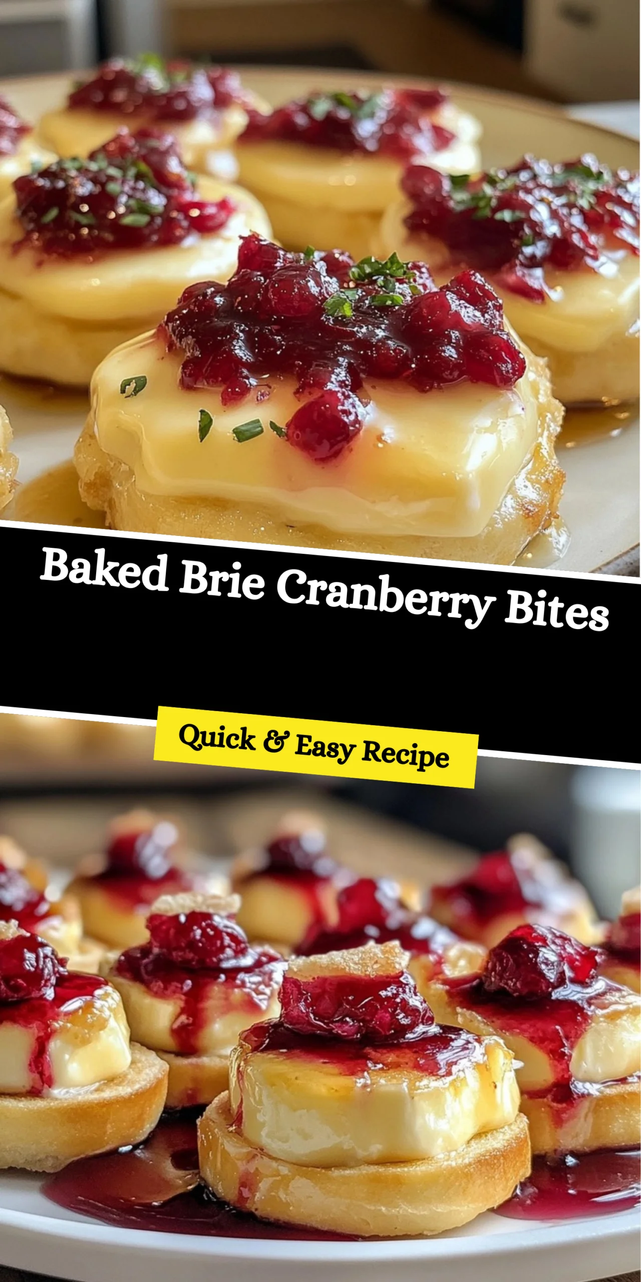 Baked Brie Cranberry Bites