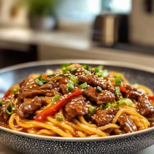 Sticky Beef Noodles