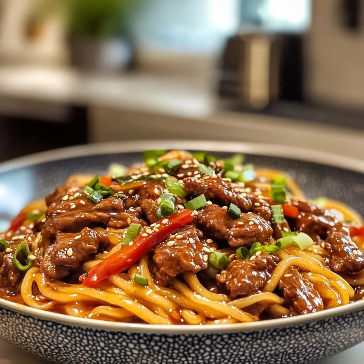 Sticky Beef Noodles