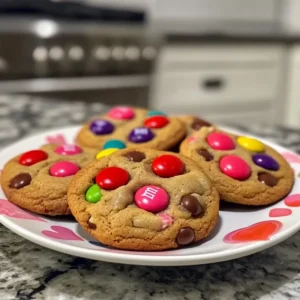 Valentine M&M cookies