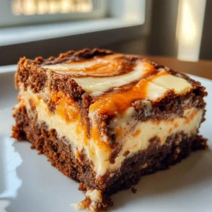 Carrot Cake Cheesecake Swirl Brownies
