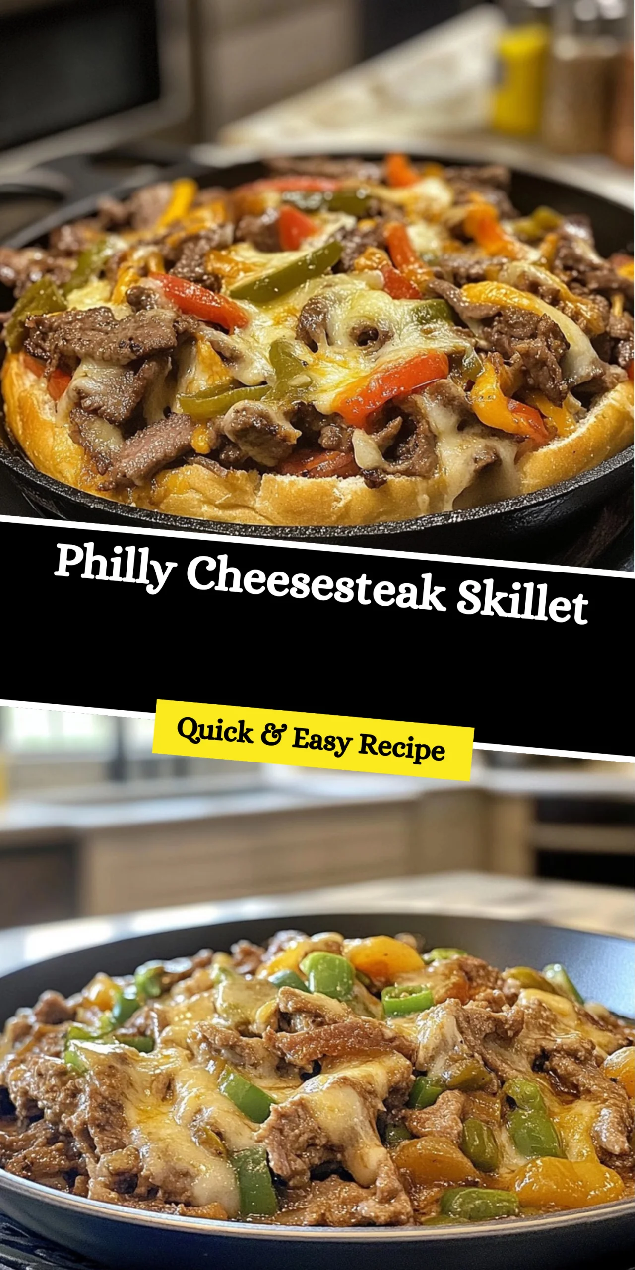 Philly Cheesesteak Skillet
