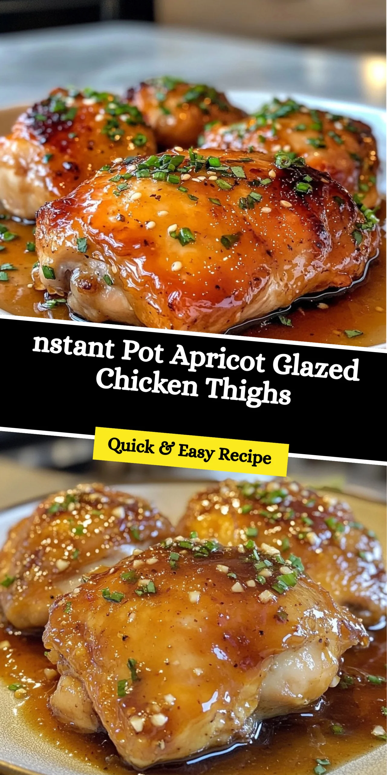 nstant Pot Apricot Glazed Chicken Thighs