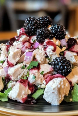 Low Carb Blackberry Cottage Cheese Chicken Salad