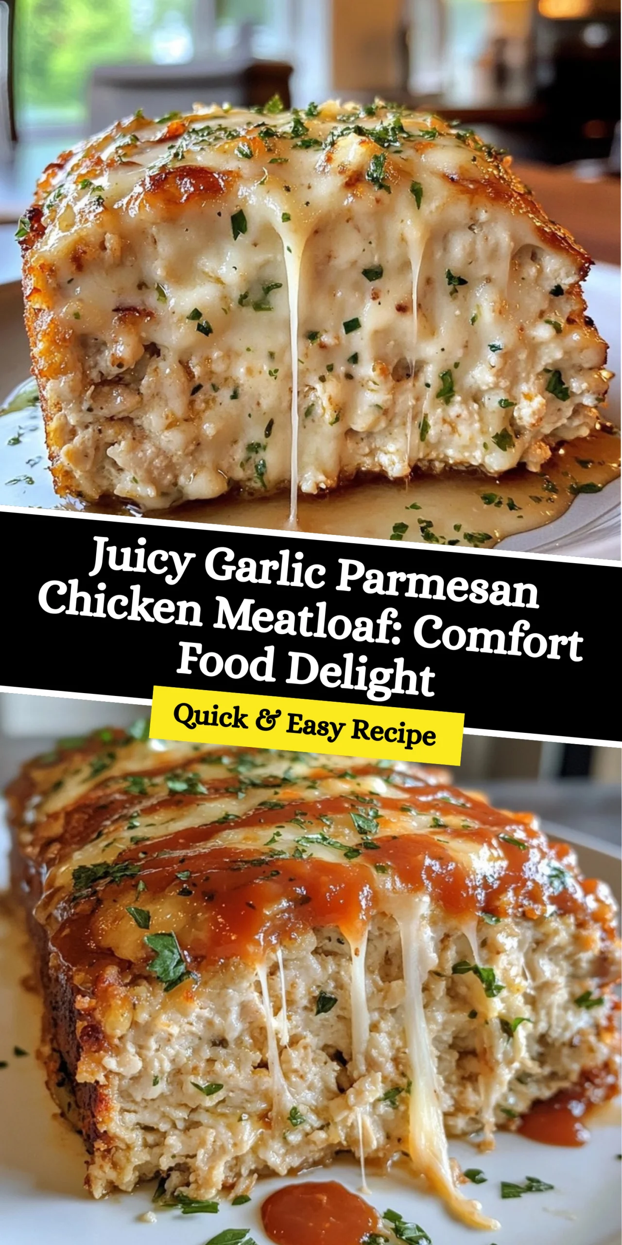 Juicy Garlic Parmesan Chicken Meatloaf: Comfort Food Delight