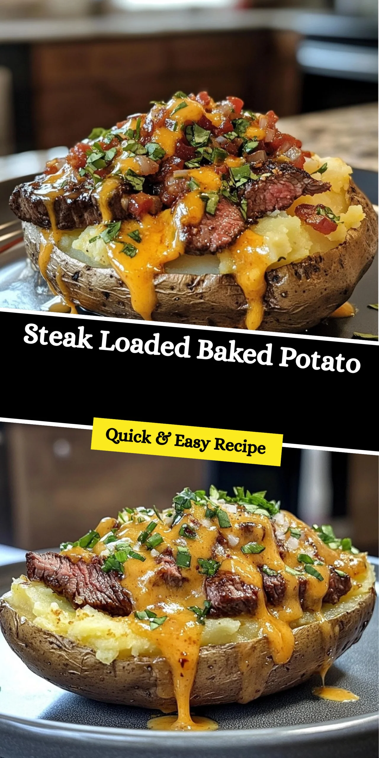 Steak Loaded Baked Potato