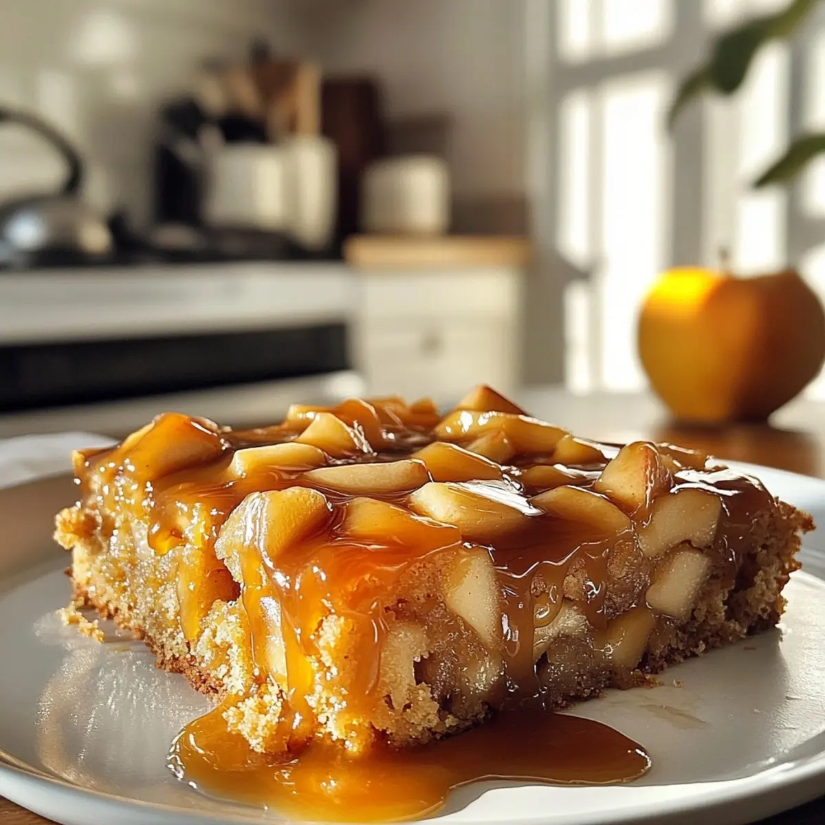 Salted Caramel Apple Sheet Cake