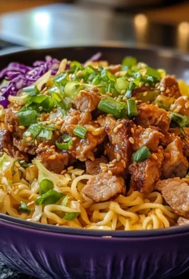 Noodle Bowl with Pork & Cabbage Slaw