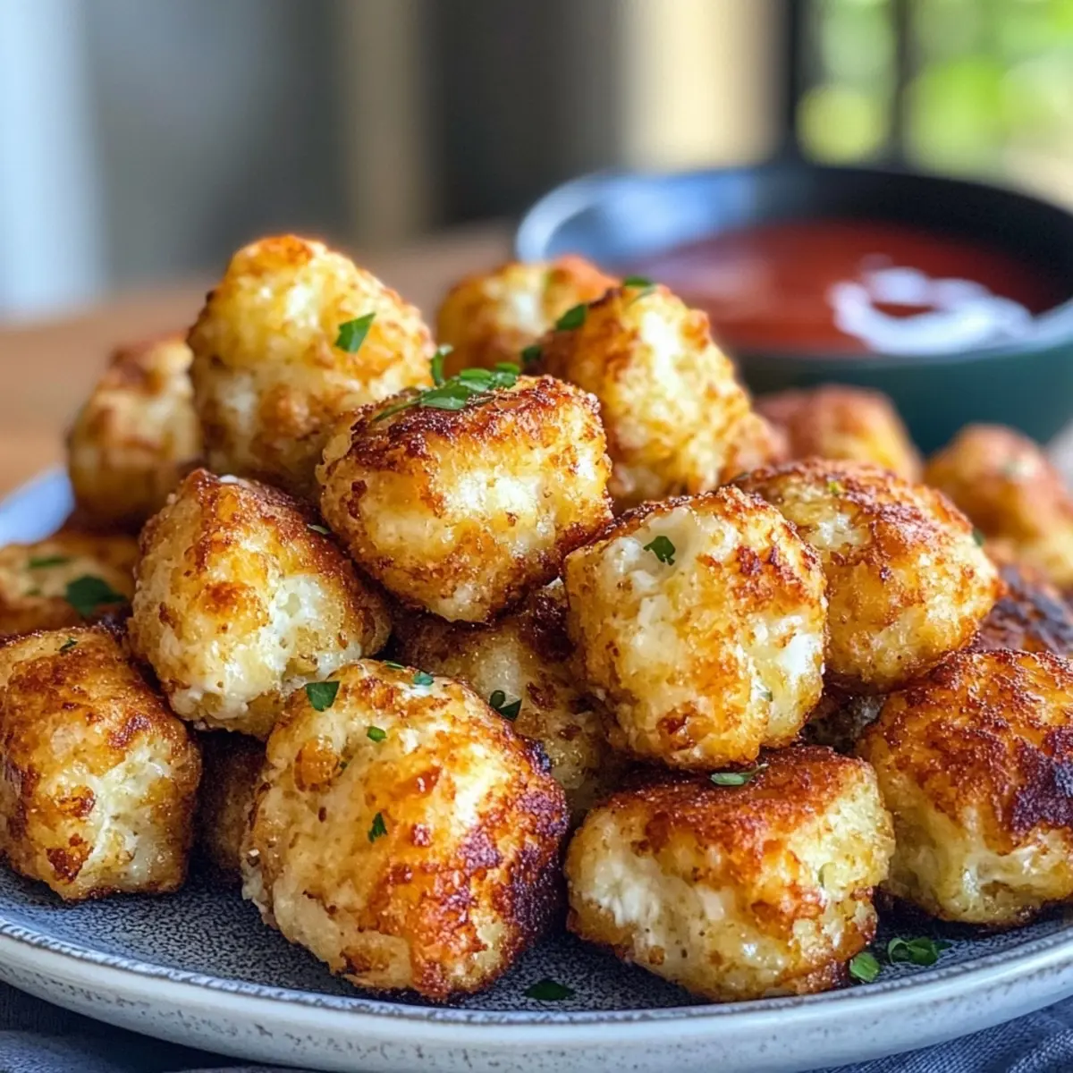 Two Ingredient Cottage Cheese Tots