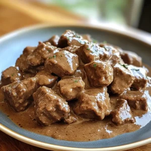 Slow Cooker Beef Tips and Gravy