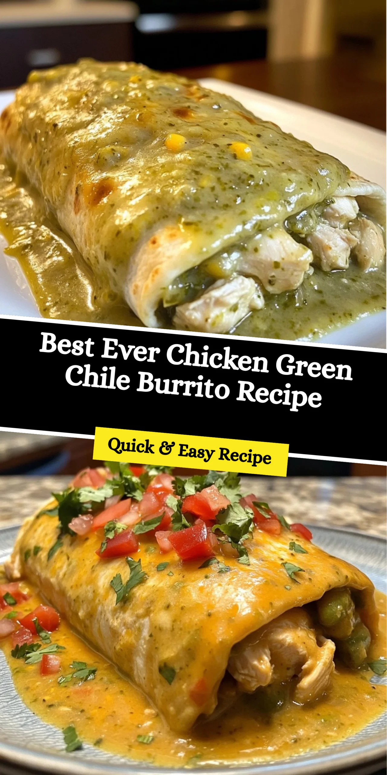 Best Ever Chicken Green Chile Burrito Recipe