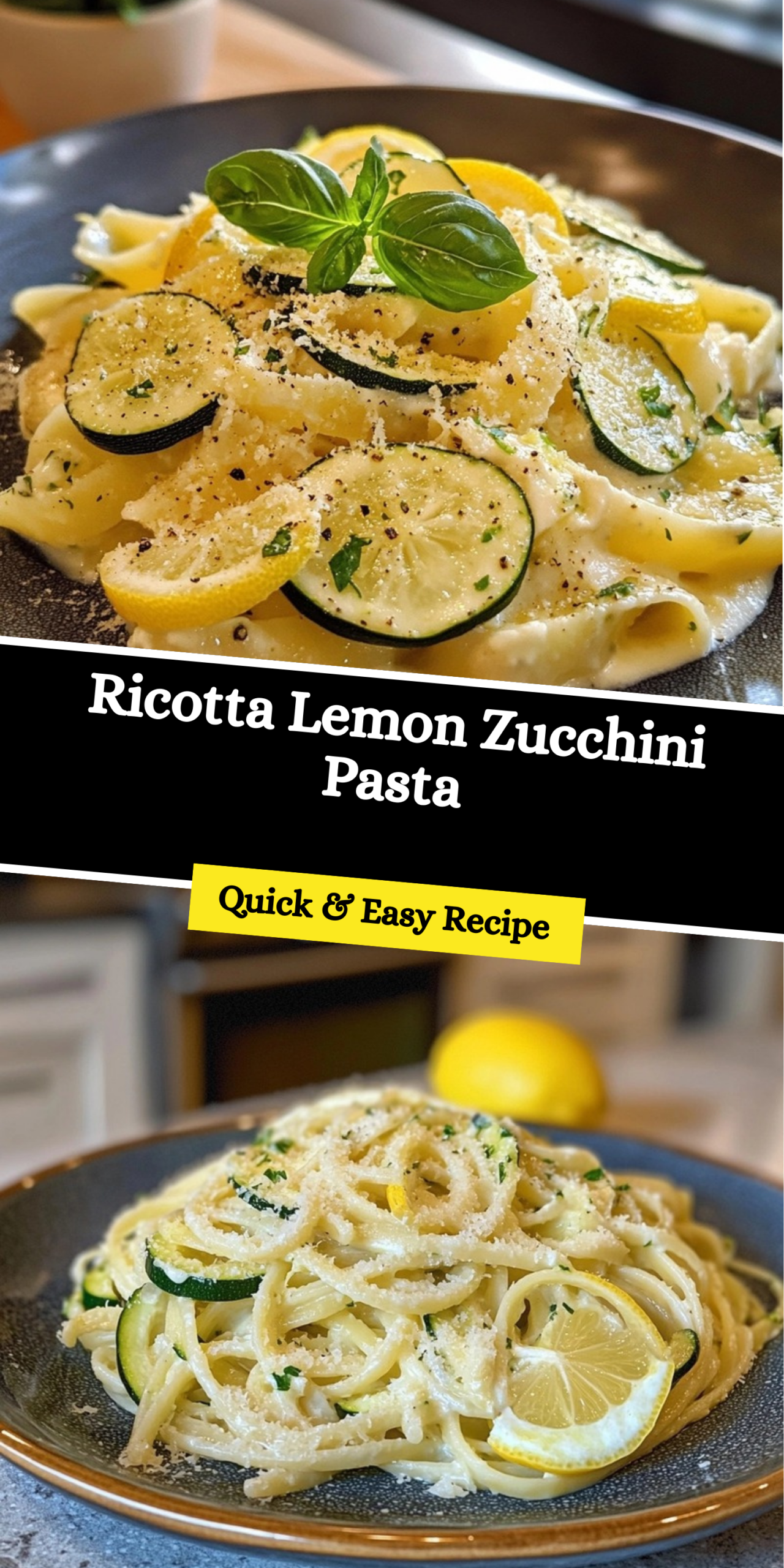 Ricotta Lemon Zucchini Pasta