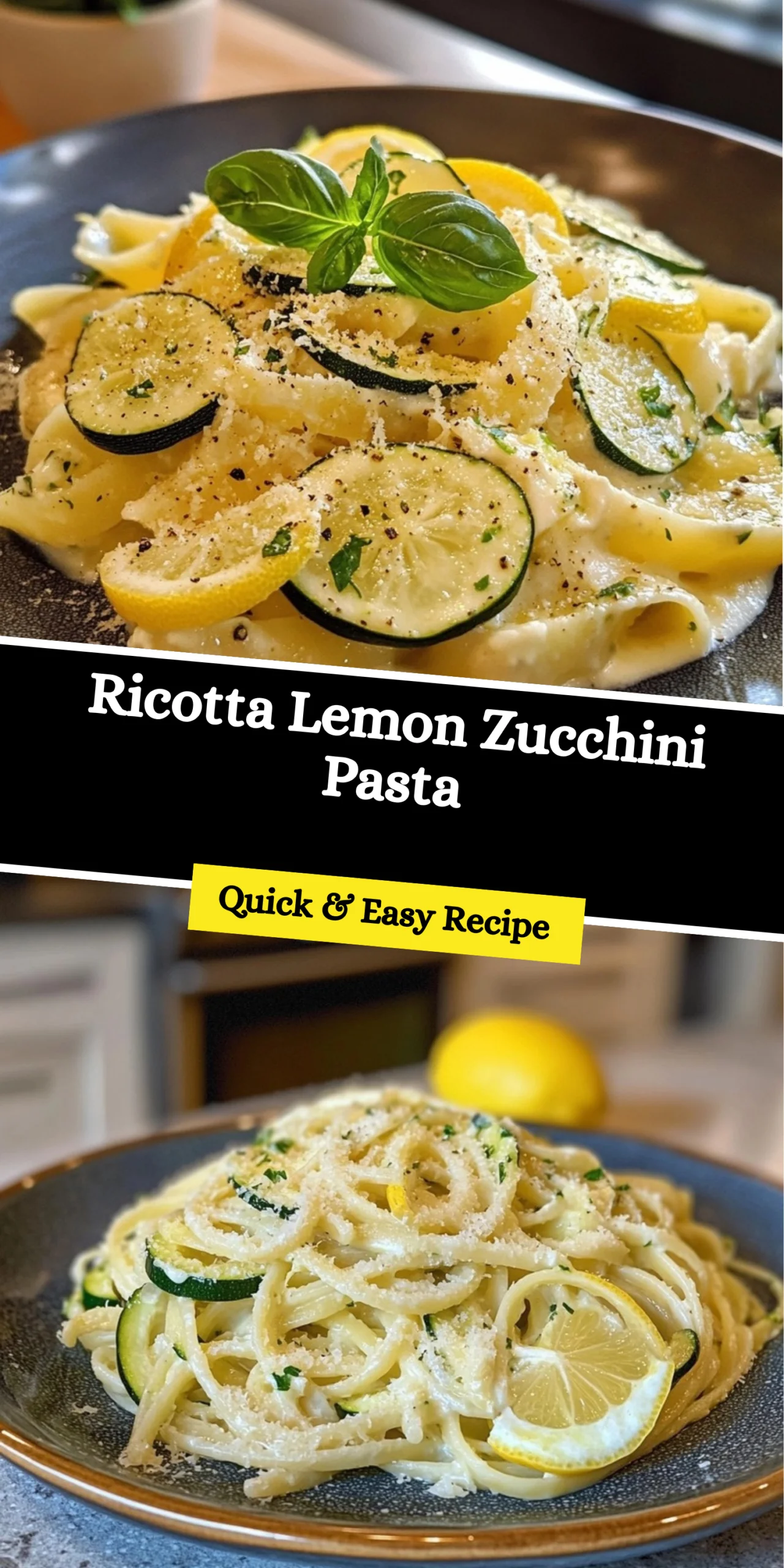 Ricotta Lemon Zucchini Pasta
