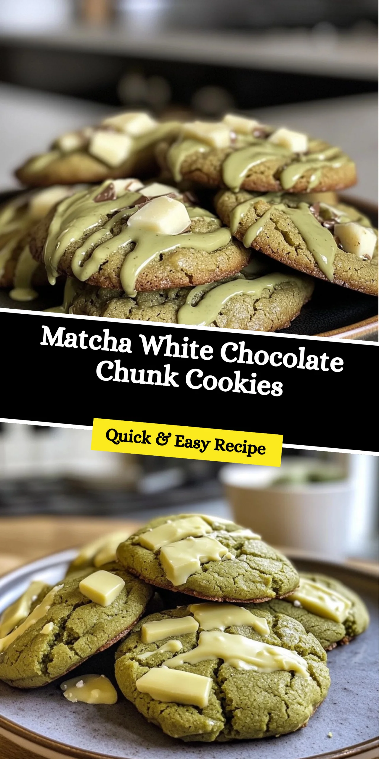 Matcha White Chocolate Chunk Cookies