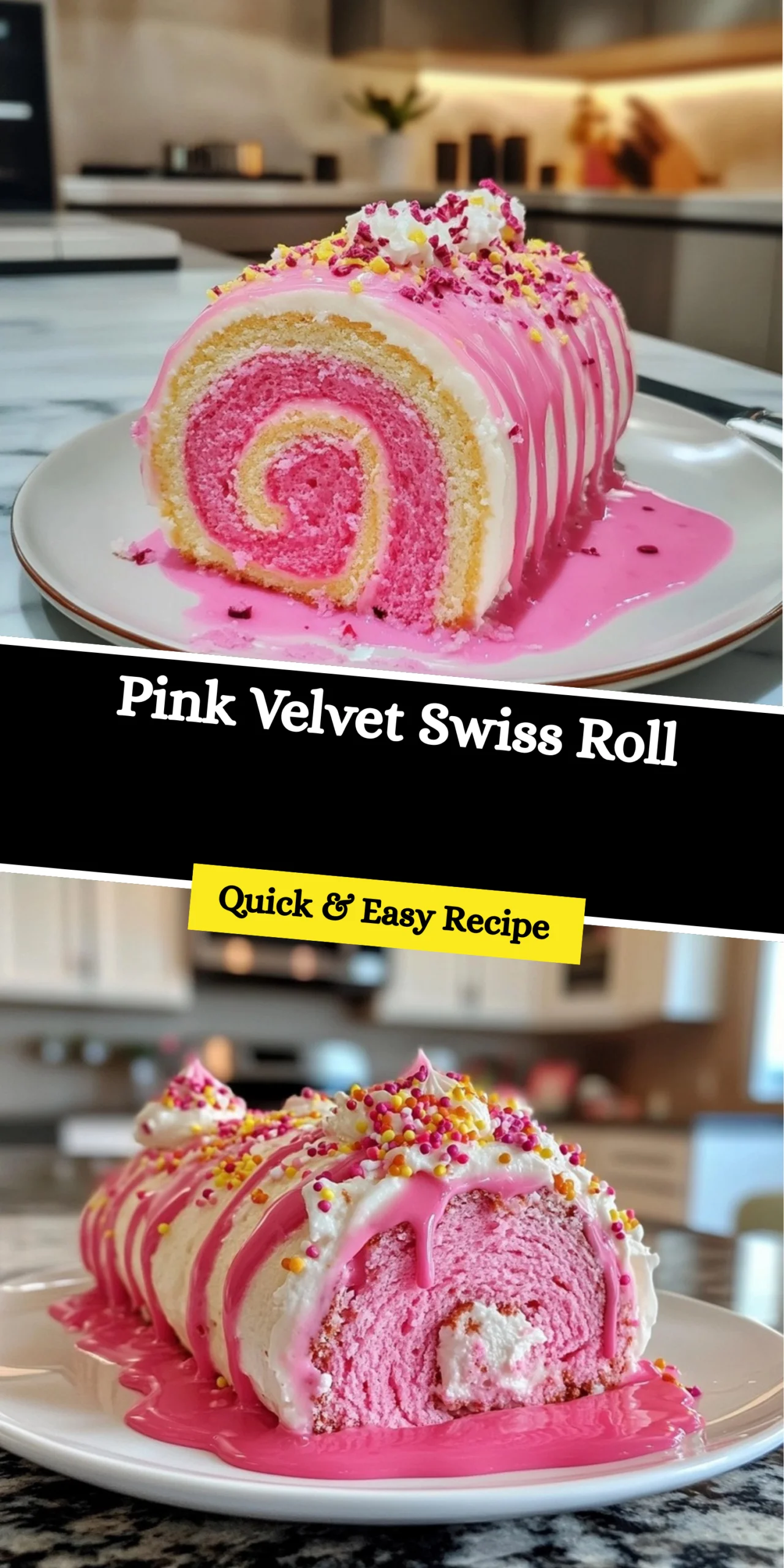 Pink Velvet Swiss Roll
