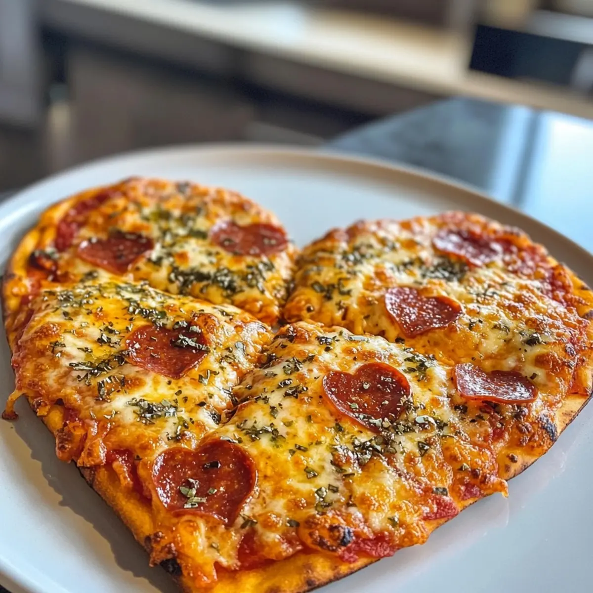 Gluten-Free Heart Shaped Pizza