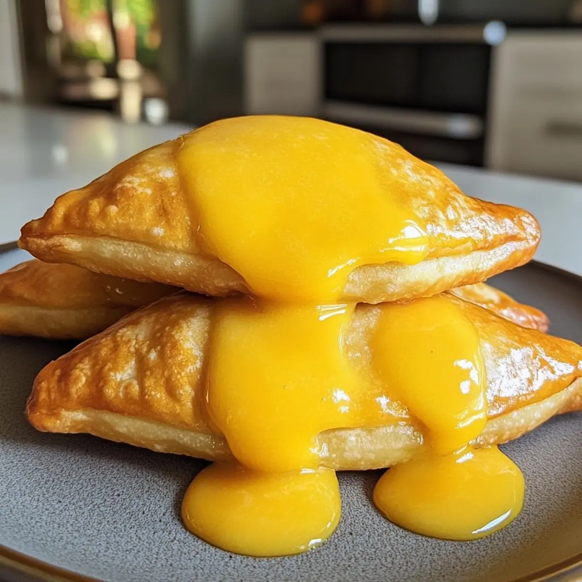 Mango Saffron Custard Pockets