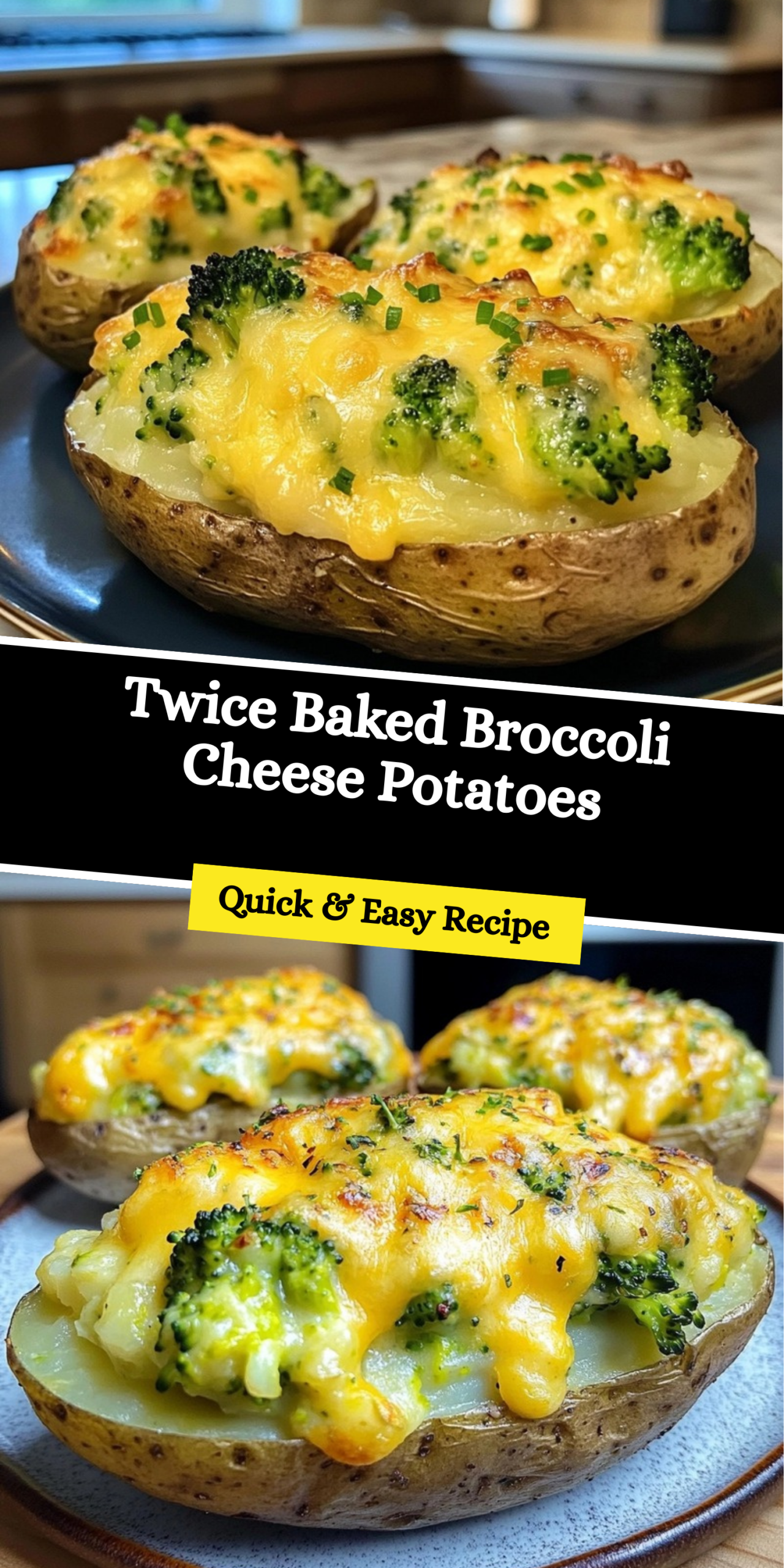 Twice Baked Broccoli Cheese Potatoes