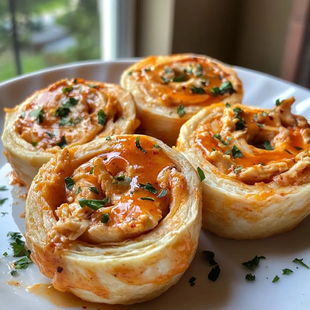 Buffalo Chicken Dip Pinwheels