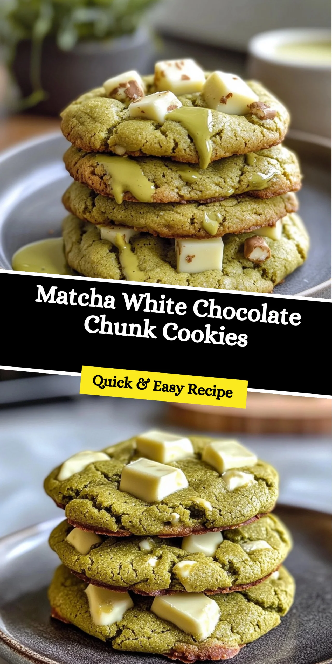 Matcha White Chocolate Chunk Cookies