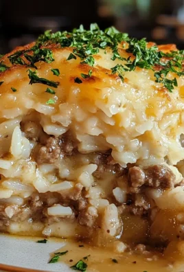 French Onion Ground Beef and Rice Casserole