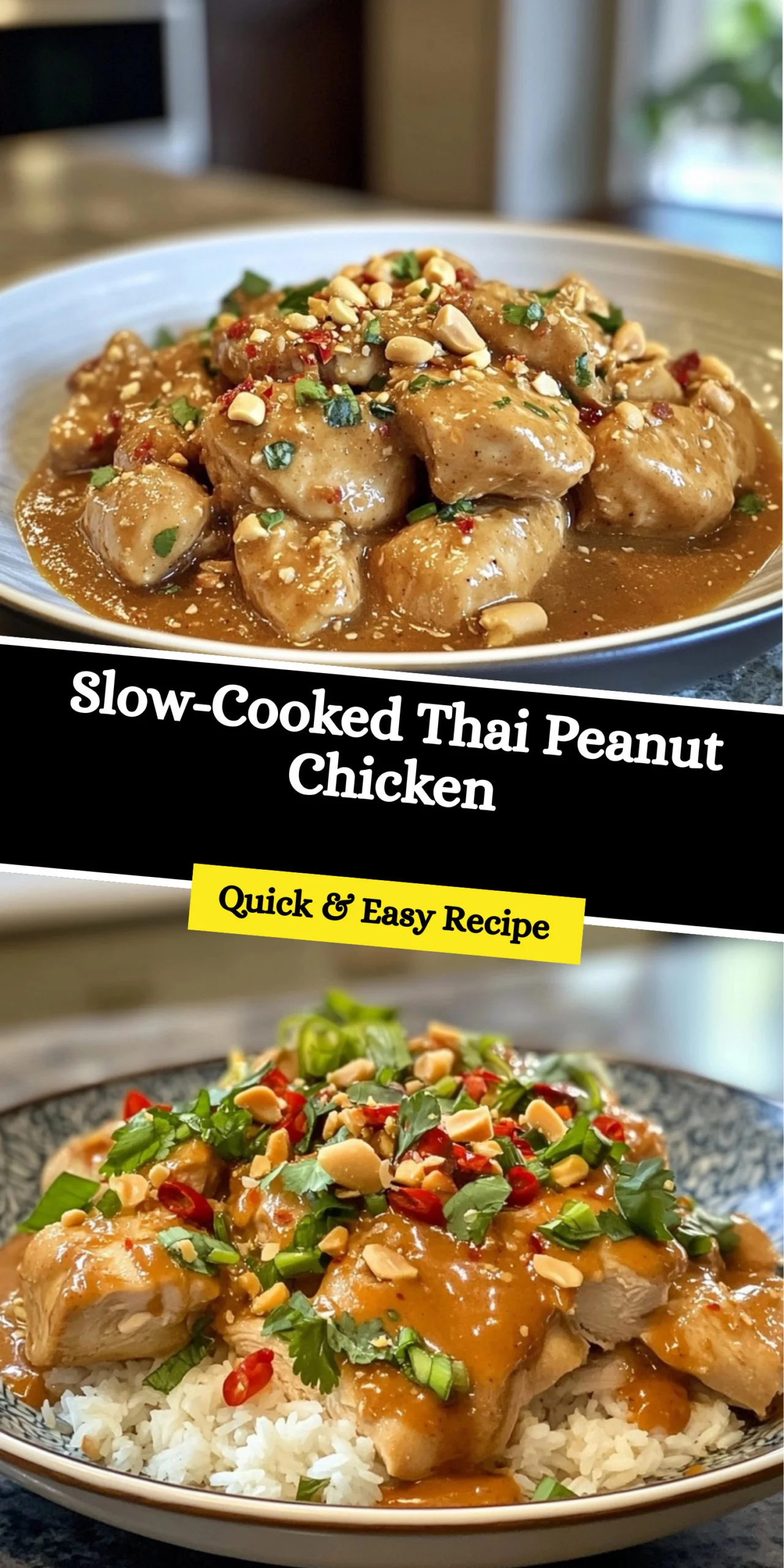 Slow-Cooked Thai Peanut Chicken