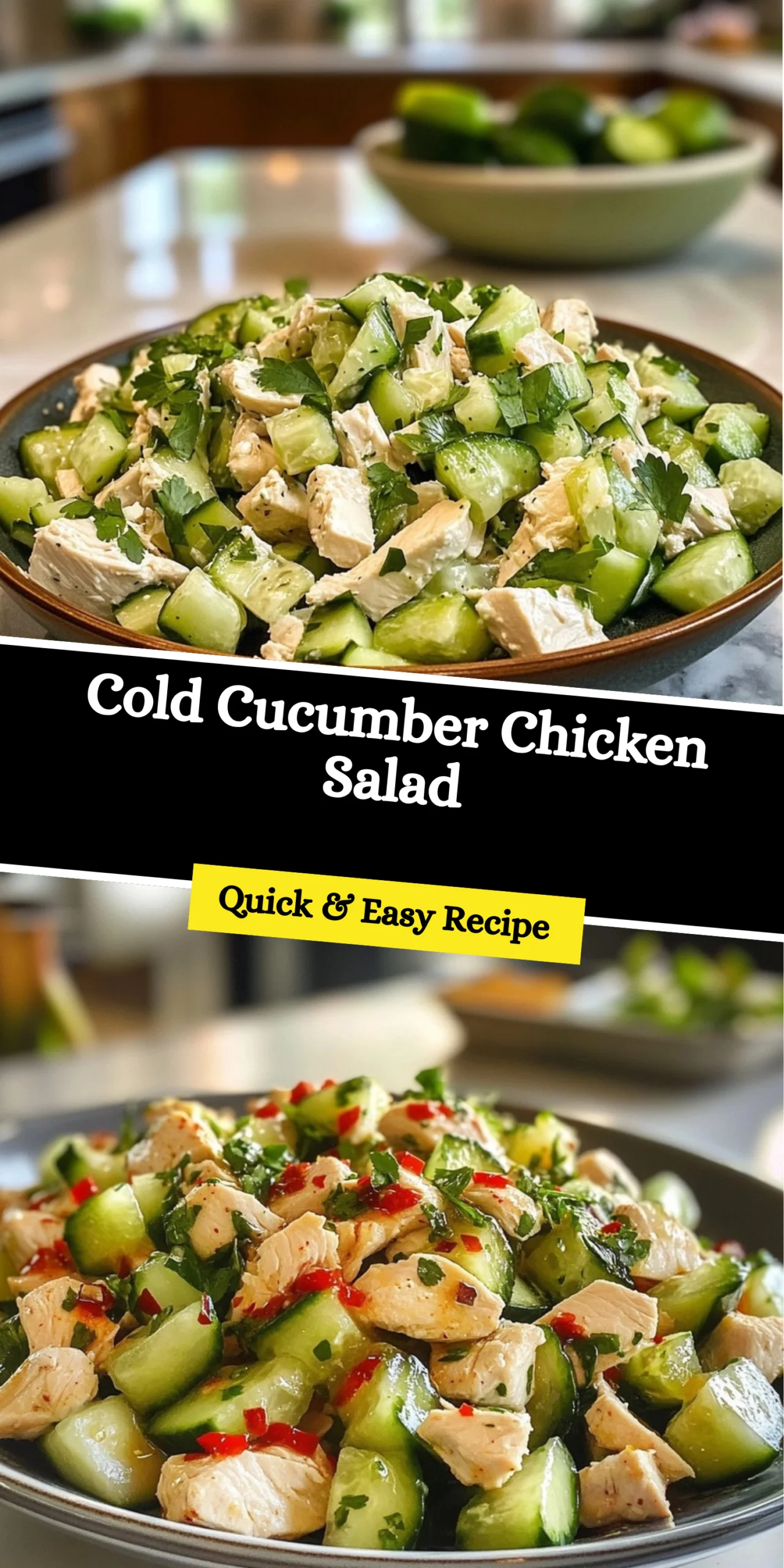 Cold Cucumber Chicken Salad