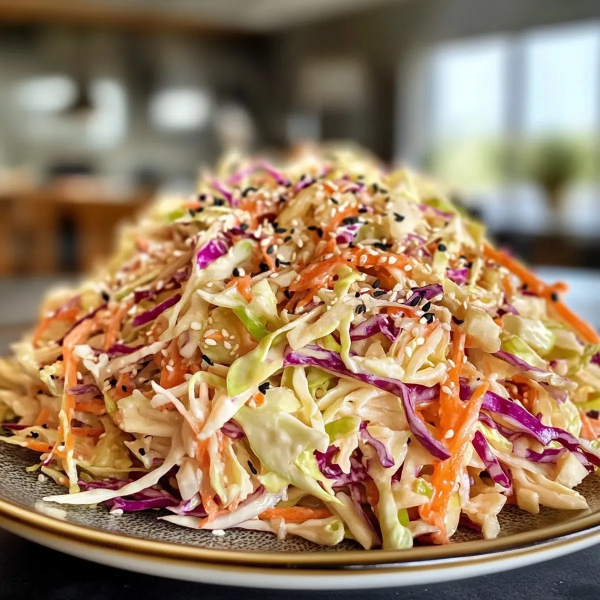 Crunchy Sesame Miso Slaw