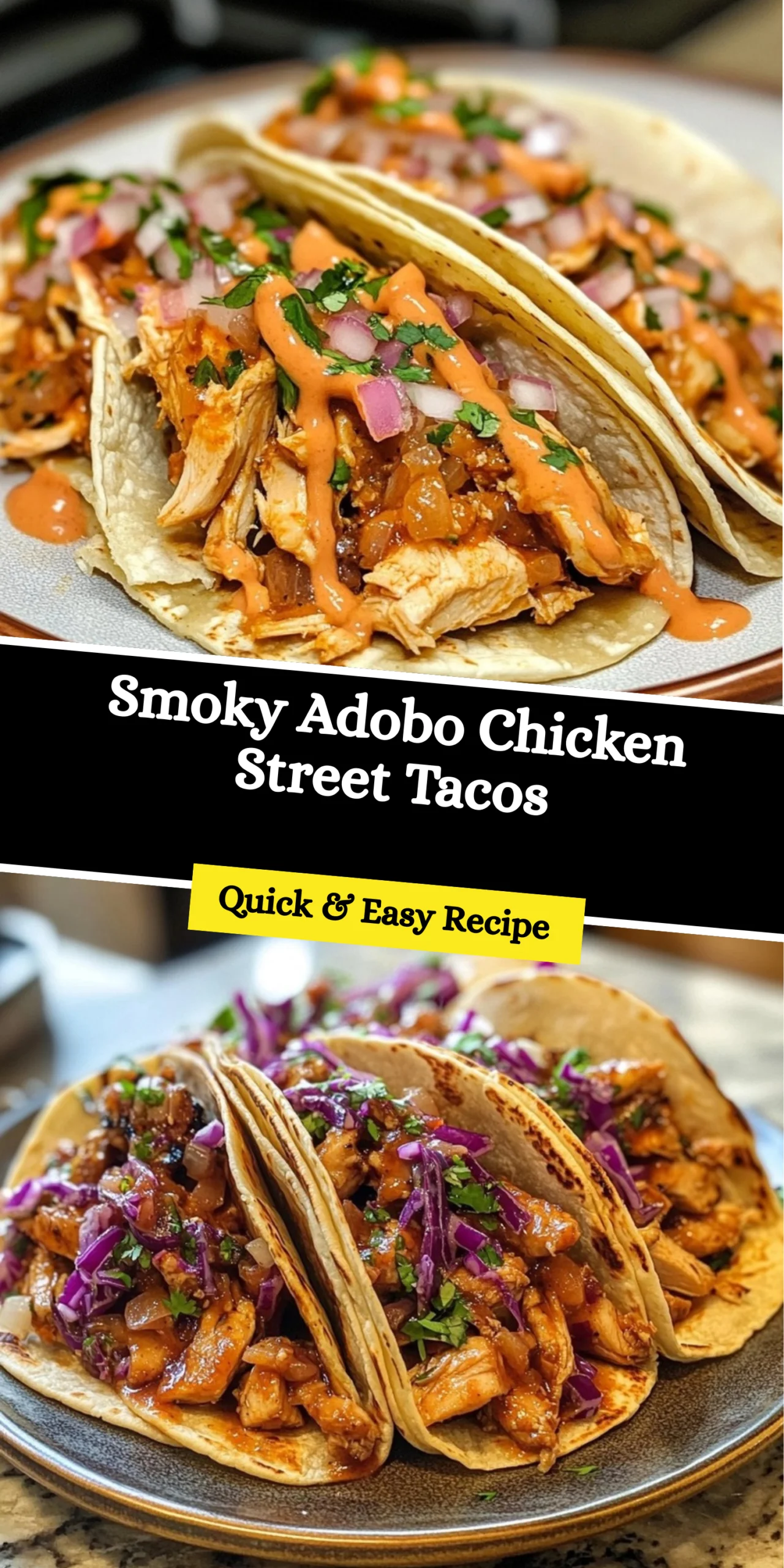 Smoky Adobo Chicken Street Tacos