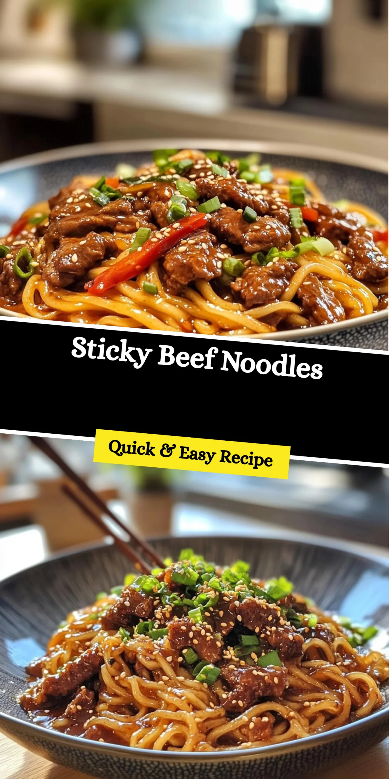 Sticky Beef Noodles