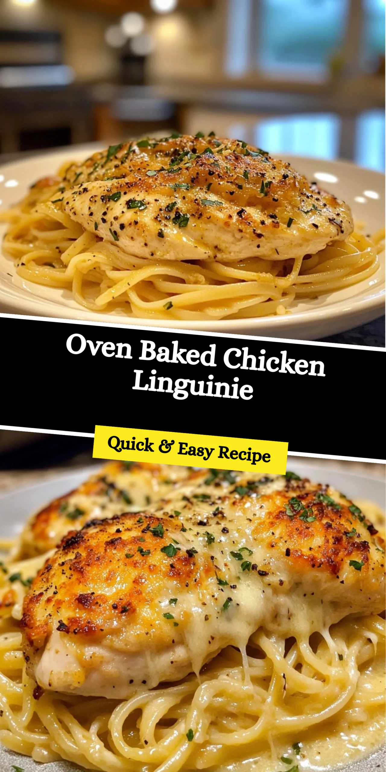 Oven Baked Chicken Linguinie