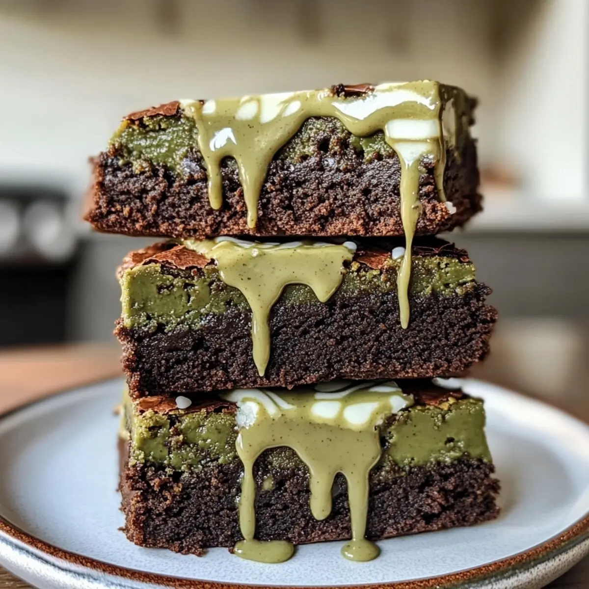 Matcha White Chocolate Brownies