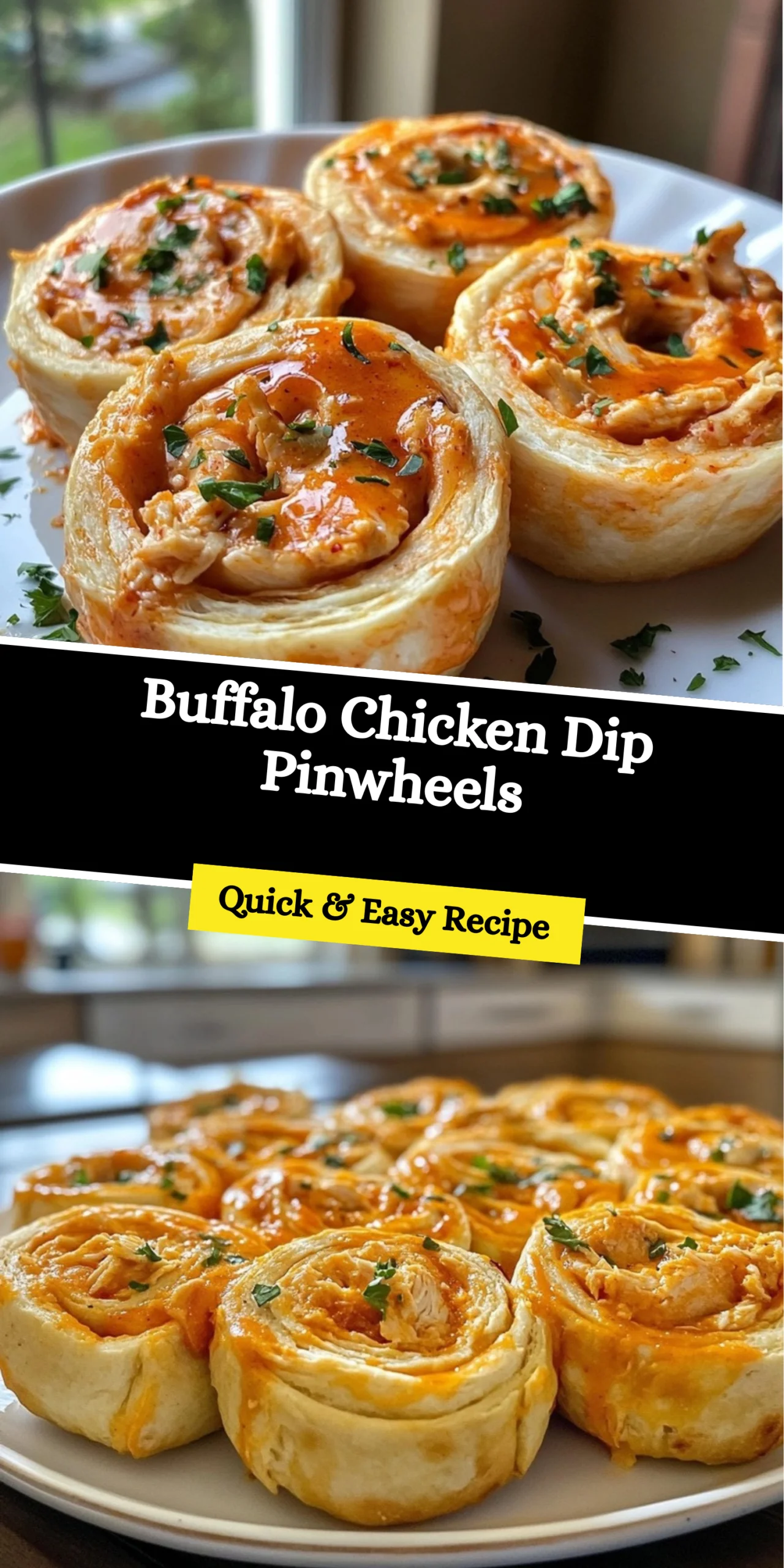 Buffalo Chicken Dip Pinwheels